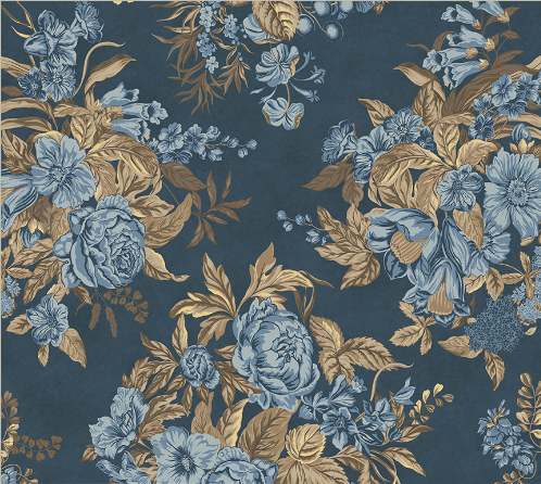 Oxford Garden Abundance Blue Yardage