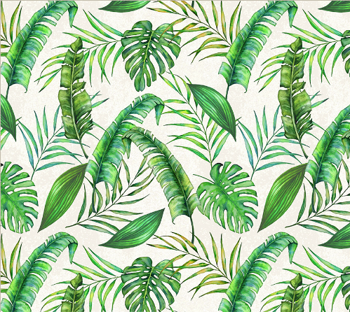 Tropical Paradise Tropical Leaves Ivory Fabric