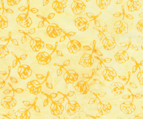 Summer Days Rosebuds Yellow Fabric