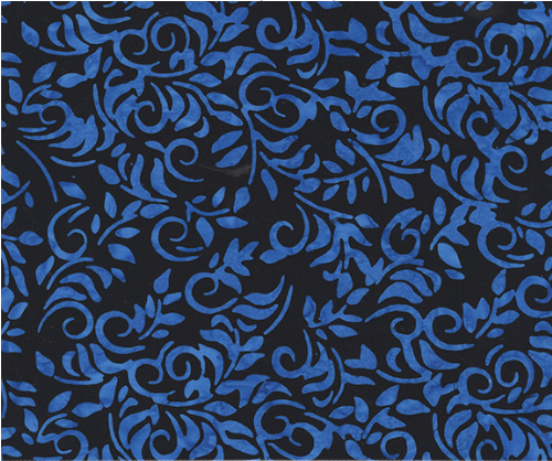 Midnight Moon Vines Black Fabric