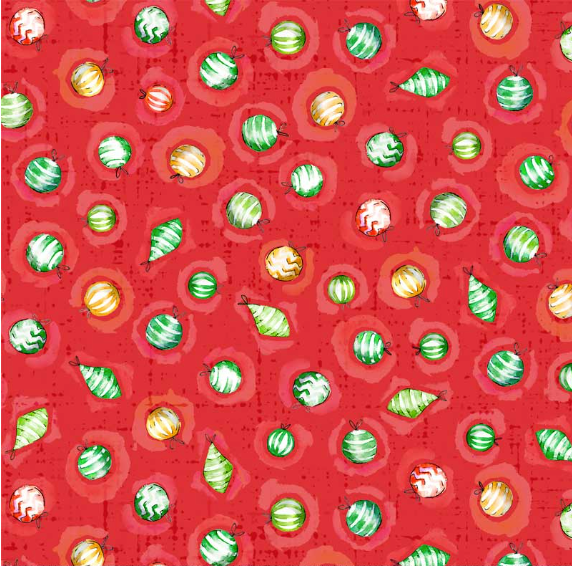 Little Darlings Christmas Balls Red Fabric