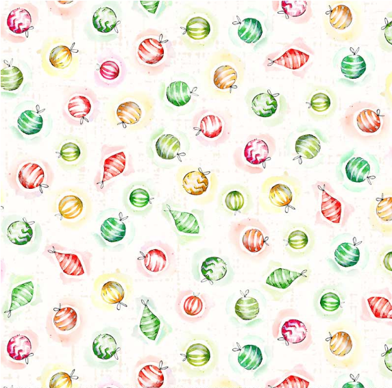 Little Darlings Christmas Balls White Fabric