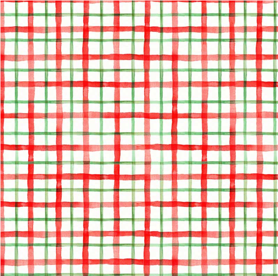 Little Darlings Christmas Plaid Red Green Fabric