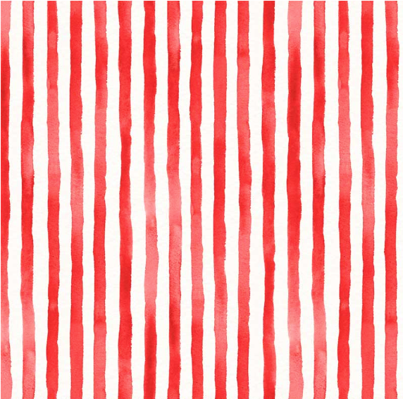 Little Darlings Christmas Stripes Red Fabric