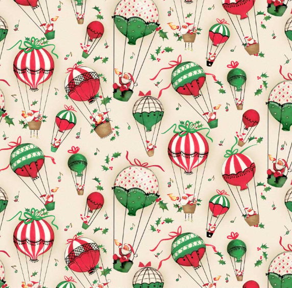 Merry Melody Hot Air Balloon Cream Fabric