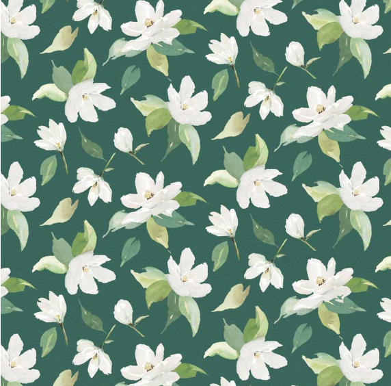 Sweet Magnolia Magnolia Green Fabric