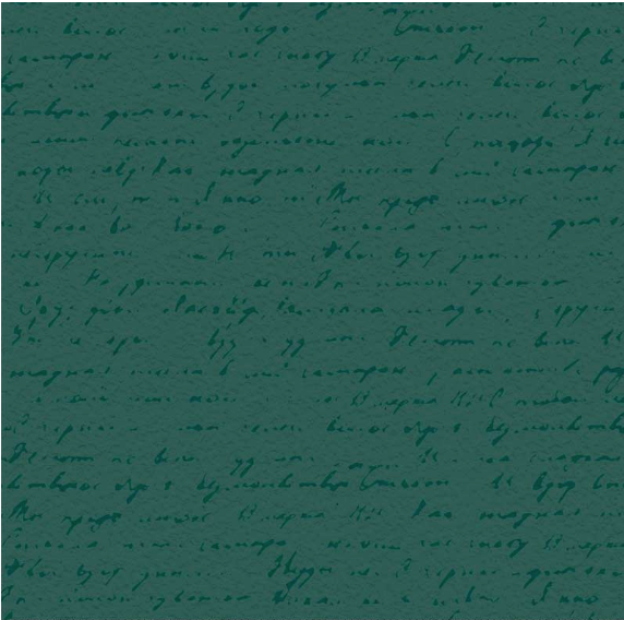 Sweet Magnolia Letter Script Dark Green Fabric