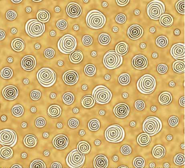 Frond Nouveau Circle Geo Gold Fabric