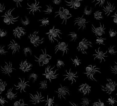 Creepsville Spider Toss Black Yardage