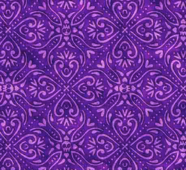 Creepin' it Real Scroll Medallion Purple Yardage