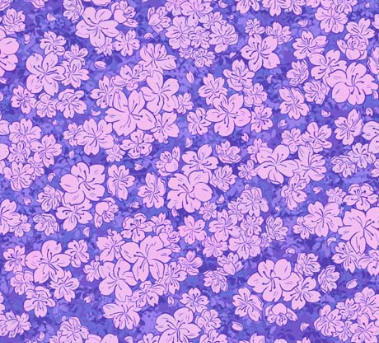 Anime Friends Floral Lilac Fabric