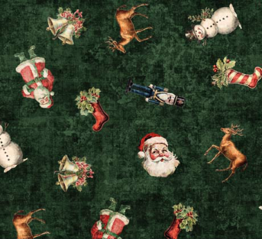 Wonderful Christmastime Christmas Toss Forest Fabric