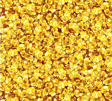 Double Feature Popcorn Gold Fabric