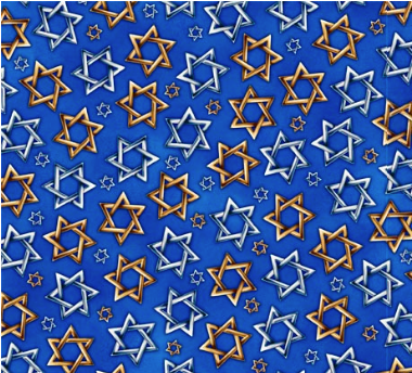 Hanukkah Festival Star of David Toss Royal Yardage