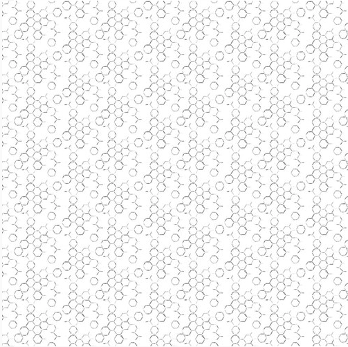 Royal Jelly Sketched Honeycomb White Fabric