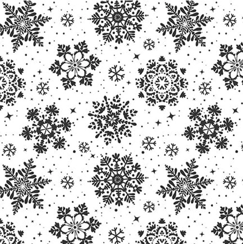 Holiday Style Snowflakes White Yardage