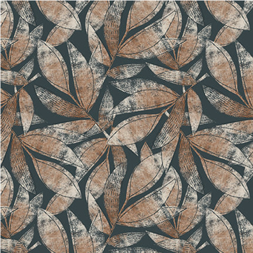 Zanzibar Leaves Fawn Fabric