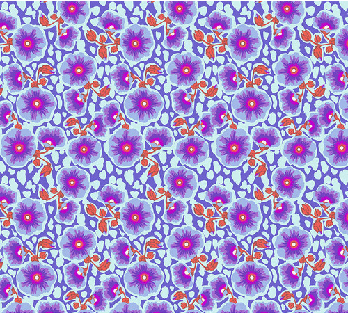 Good Gracious Happy Blooms Grape Fabric