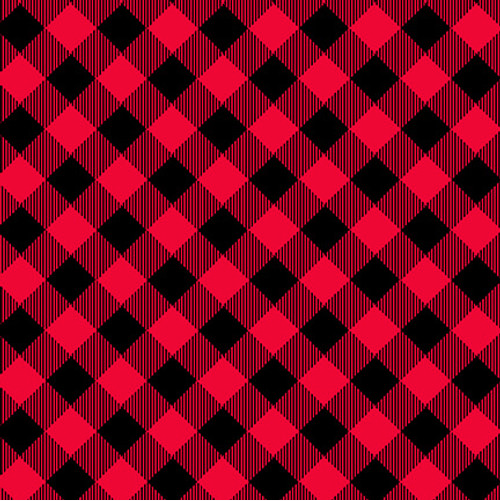 Priscilla's Plaids Bias Buffalo Check Red/Black Fabric