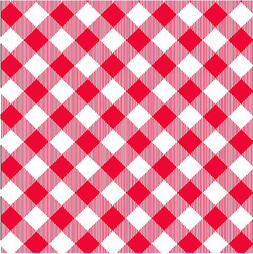 Priscilla's Plaids Bias Buffalo Check Red/White Fabric