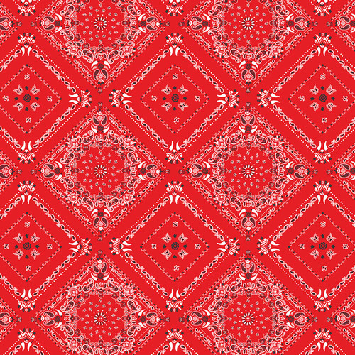 Grill & Chill Bandana Red Fabric