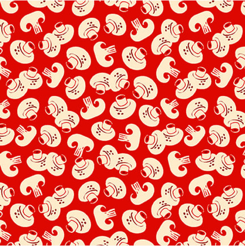 Grill & Chill Mushrooms Red Fabric