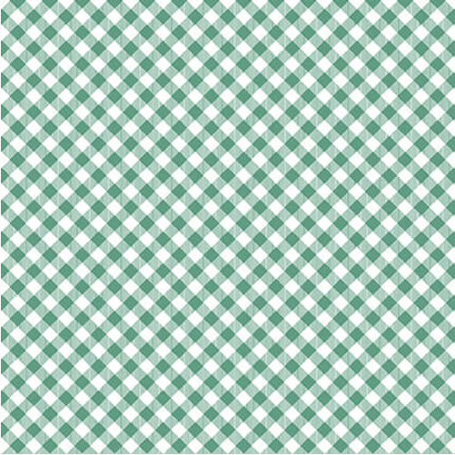 Chelsea's Checks Small Bias Check Green/White Fabric