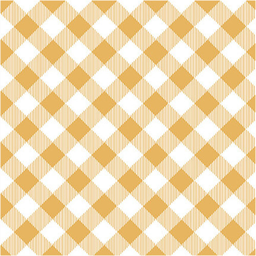 Priscilla's Plaids Bias Buffalo Check Gold/White Fabric