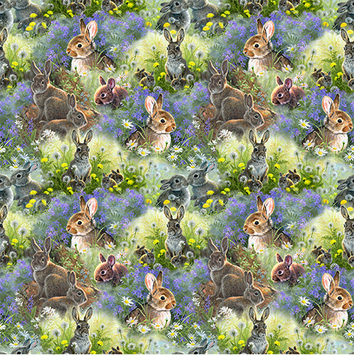 New Beginnings Spring Bunnies Multi Yardage