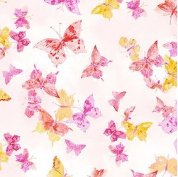 Notting Hill Butterfly Oasis Pink Fabric