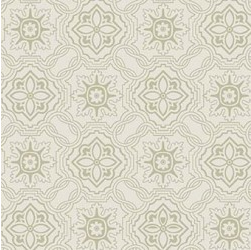 Hampton Court Mosaic Silhouette Creme Fabric