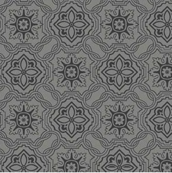 Hampton Court Mosaic Silhouette Grey Fabric