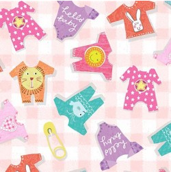 Baby Love Rompers Pink Fabric