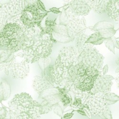 Hydrangea Dreams Hydrangea Toile Loden Yardage