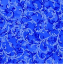 Hydrangea Dreams Spring Scroll Sapphire Yardage