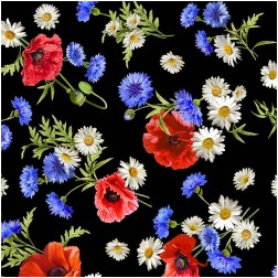 Summer Wildflowers Budding Romance Rebel Fabric