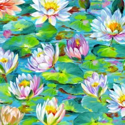 Water Lilies Water Lily Pond Green Yardage