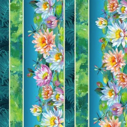 Water Lilies Water Lily Stripe Multi Yardage