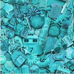 Living Color Aqua Fabric