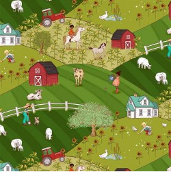 Farm Days Farm Hill Meadow Fabric