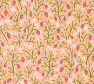 Kindred Strawberry Meadow Florals Blush Fabric