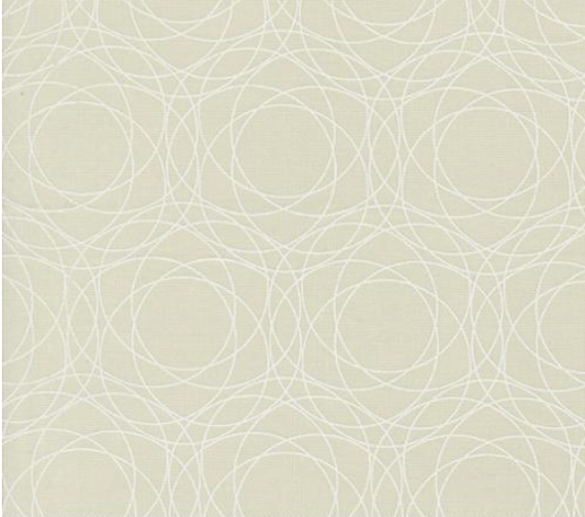 Shimmer Crystals Geometric Circles Modern Ecru Yardage