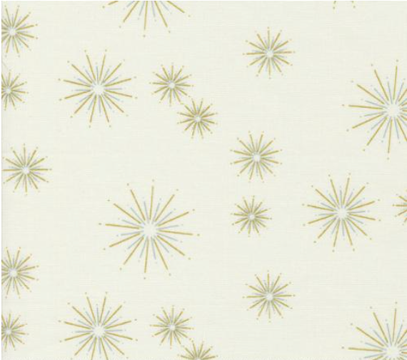 Shimmer Metallic Stars Blenders Stars Modern Ivory Yardage