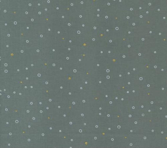 Shimmer Metallic Snowing Dots Smoke Yardage