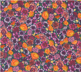 Floribunda Autumn Daze Small Floral Midnight Fabric