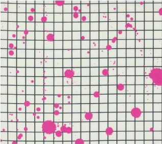 Snack Shack Blenders Grid Splatter Paint Cream Fabric