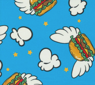 Snack Shack Cheeseburger In Paradise Novelty Blueberry Fabric