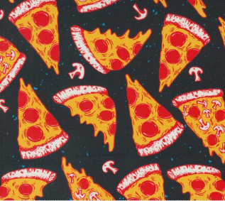 Snack Shack Mystic Pizza Midnight Fabric