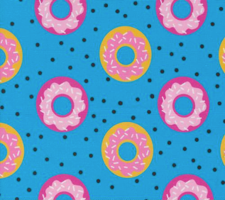 Snack Shack Donut Dots Blueberry Fabric