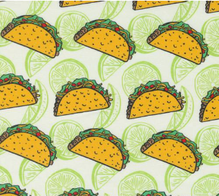 Snack Shack Taco Lime Cream Fabric